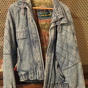 Vintage 90s Urban Equipment Denim Jacket with Pockets and Snaps